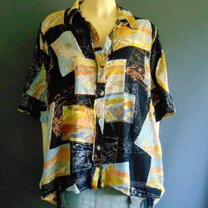We the Free Navy Swiss Dot Seaside Sailing Shirt XL